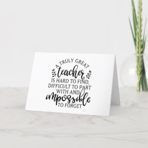 Cartes Pour Fêtes Annuelles Il est difficile de trouver un professeur vraiment