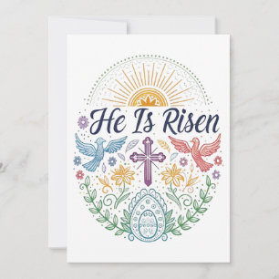 Cartes Pour Fêtes Annuelles Il est ressuscité
