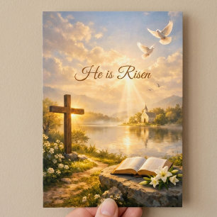 Cartes Pour Fêtes Annuelles Il Est Ressuscité Christian Easter Résurrection Pl