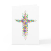 Il est ressuscité Croix de fleurs de printemps pou