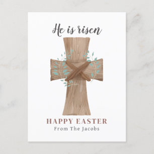 Cartes Pour Fêtes Annuelles Il est ressuscité Elégant Christian Floral Pâque