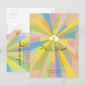 Cartes Pour Fêtes Annuelles Il Est Ressuscité Salutation De Pâques (Devant / Derrière)