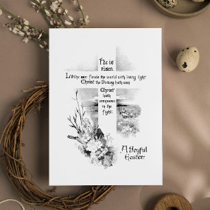 Cartes Pour Fêtes Annuelles Il Est Ressuscité Vintage Pâques Chrétiennes