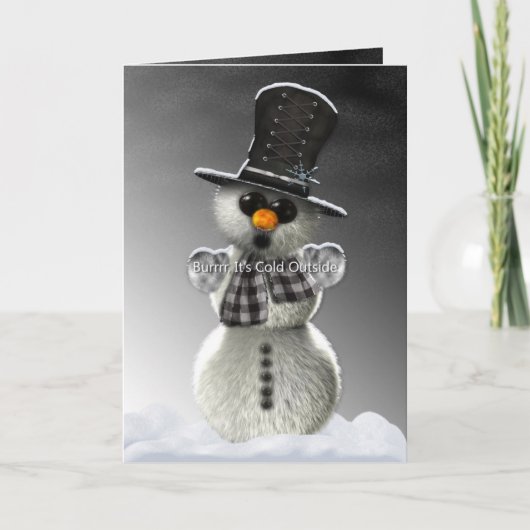 Cartes Pour Fêtes Annuelles Il fait froid dehors (Devant)