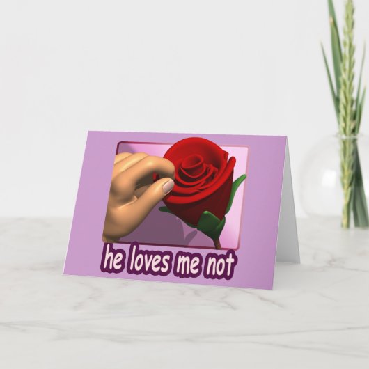 Cartes Pour Fêtes Annuelles Il Ne M'Aime Pas (Devant)