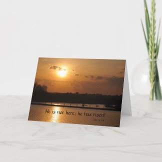 Cartes Pour Fêtes Annuelles Il n'est pas ici ; Il est ressuscité | Luc 24 v 6