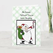 Cartes Pour Fêtes Annuelles Il Sait "Où" Tu as dormi. (Devant)