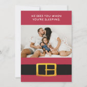 Cartes Pour Fêtes Annuelles Il vous voit quand vous dormez Photo (Devant)