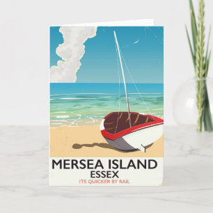 Cartes Pour Fêtes Annuelles Île de Mersea Essex Affiche vintage
