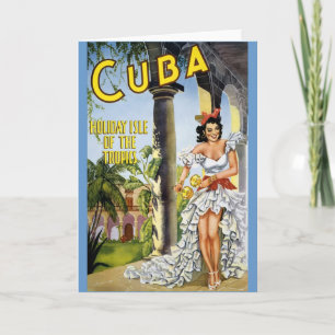 CARTES POUR FÊTES ANNUELLES ÎLE DE VACANCES DU CUBA DES TROPIQUES