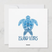 Cartes Pour Fêtes Annuelles Ile Vibes Tropical Coucher de soleil Design de tor (Dos)