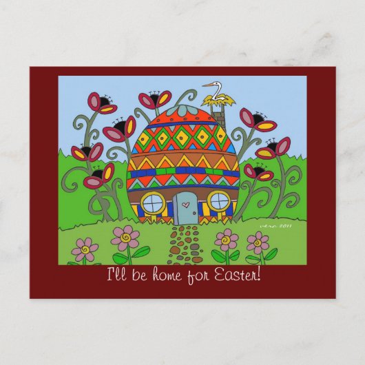 Cartes Pour Fêtes Annuelles I'll be Home for Easter! (Devant)