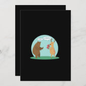 Cartes Pour Fêtes Annuelles I'll With My Bear Hands Oh Deer Funny Creative Sty (Devant / Derrière)