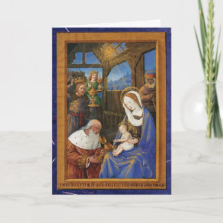 Cartes Pour Fêtes Annuelles Illumination de l'adoration Noël chrétien
