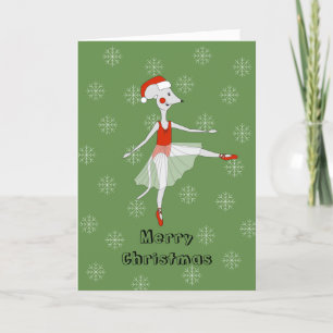 Cartes Pour Fêtes Annuelles illusima Ballerine Souris Noël Flocons de neige