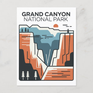 Cartes Pour Fêtes Annuelles Illustration Abstraite du parc national du Grand C