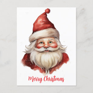 Cartes Pour Fêtes Annuelles Illustration aquarelle du Père Noël