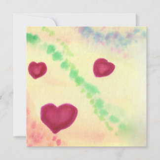 Cartes Pour Fêtes Annuelles Illustration aquarelle Symbole d'amour Trois Coeur