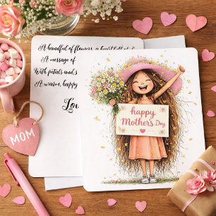 Cartes Pour Fêtes Annuelles Illustration capricieuse de la fête des mères