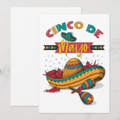 Cartes Pour Fêtes Annuelles Illustration Cinco De Mayo, 1/2 (Devant / Derrière)