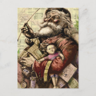 Cartes Pour Fêtes Annuelles Illustration classique de l'arbre du Père Noël joy
