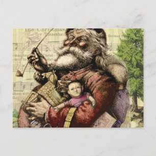 Cartes Pour Fêtes Annuelles Illustration classique de l'arbre du Père Noël joy
