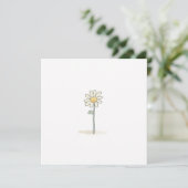 Cartes Pour Fêtes Annuelles Illustration Daisy - Fleur Douce Simple (Debout devant)