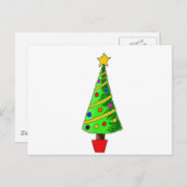 Cartes Pour Fêtes Annuelles Illustration d'arbre de Noël (Devant / Derrière)