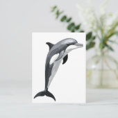 Cartes Pour Fêtes Annuelles Illustration d'art vectoriel dauphin avec noir bla (Debout devant)