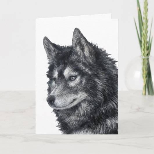 Cartes Pour Fêtes Annuelles Illustration de Balto Dog (Devant)