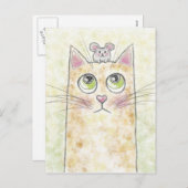 Cartes Pour Fêtes Annuelles Illustration de Cat Mouse (Devant / Derrière)