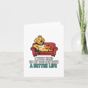Cartes Pour Fêtes Annuelles Illustration de citation amusante de roi chien gât