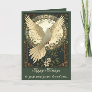 Cartes Pour Fêtes Annuelles Illustration de colombe de la paix et de nature tr