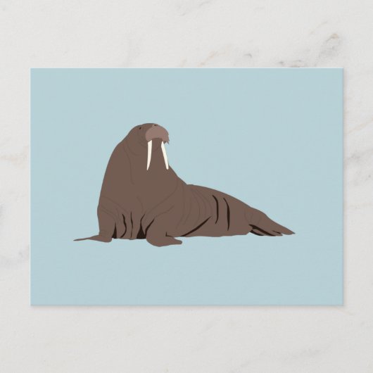 Cartes Pour Fêtes Annuelles Illustration de Cute Walrus (Devant)