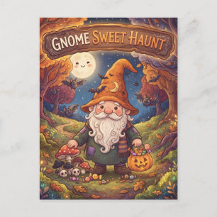 Cartes Pour Fêtes Annuelles Illustration de Gnome Sweet Haunt Halloween Forest
