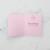 Cartes Pour Fêtes Annuelles Illustration de gribouillage moderne rose et rouge (Intérieur)