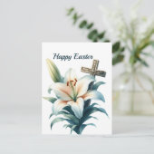 Cartes Pour Fêtes Annuelles Illustration de la croix blanche de Pâques (Debout devant)