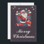 Cartes Pour Fêtes Annuelles Illustration de la danse cool du Père Noël<br><div class="desc">santa claus danse colorée,  musique sourire danseuse funky,  drôle de danse année cool,  joyeux xmas casquette rouge,  fête joyeuse Noël hiver,  plaisir joyeux joyeux joyeux joyeux vacances,  dessin animé santa claus</div>
