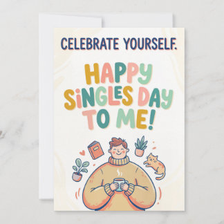Cartes Pour Fêtes Annuelles Illustration de la Journée des célibataires : Célé