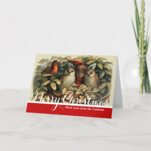 Cartes Pour Fêtes Annuelles Illustration de la nature des hiboux et des fées d