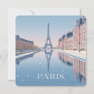Cartes Pour Fêtes Annuelles illustration de la tour eiffel à paris