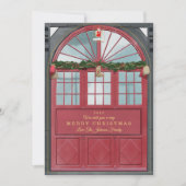 Cartes Pour Fêtes Annuelles Illustration de la vitrine antique (Devant)