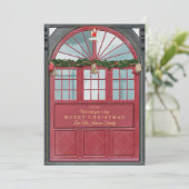 Cartes Pour Fêtes Annuelles Illustration de la vitrine antique (Debout devant)