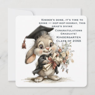 Cartes Pour Fêtes Annuelles Illustration de lapin diplômé de maternelle adorab