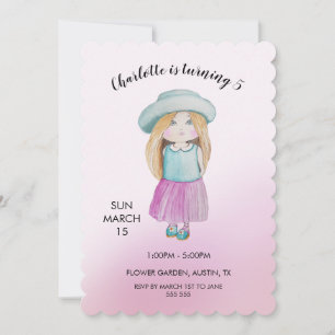 Cartes Pour Fêtes Annuelles Illustration de l'aquarelle de poupée mignonne