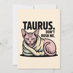 Cartes Pour Fêtes Annuelles Illustration de l'attitude du zodiaque du chat Sph