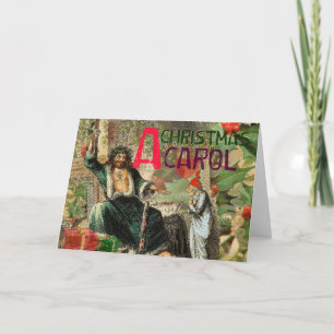 Cartes Pour Fêtes Annuelles Illustration de l'esprit de Noël présent Scrooge