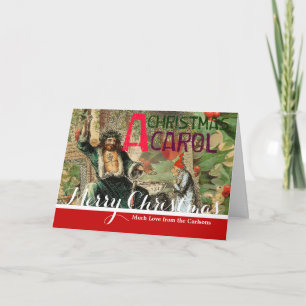 Cartes Pour Fêtes Annuelles Illustration de l'esprit de Noël présent Scrooge