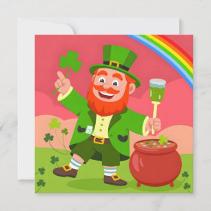 Cartes Pour Fêtes Annuelles Illustration de lutin pour la Saint-Patrick