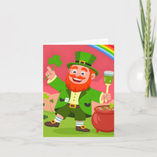 Cartes Pour Fêtes Annuelles Illustration de lutin pour la Saint-Patrick